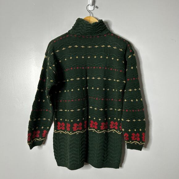 Vintage Woods&Gray 3D Knit Texture Sweater Womens Medium Cottagecore Chunky 90s - Picture 6 of 6